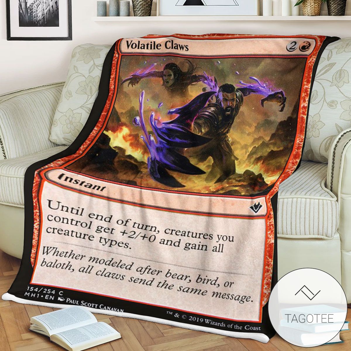 Mh1 154 Volatile Claws Mtg Game Magic The Gathering Blanket Mh1 154 Volatile Claws Mtg Game Magic The Gathering Blanket