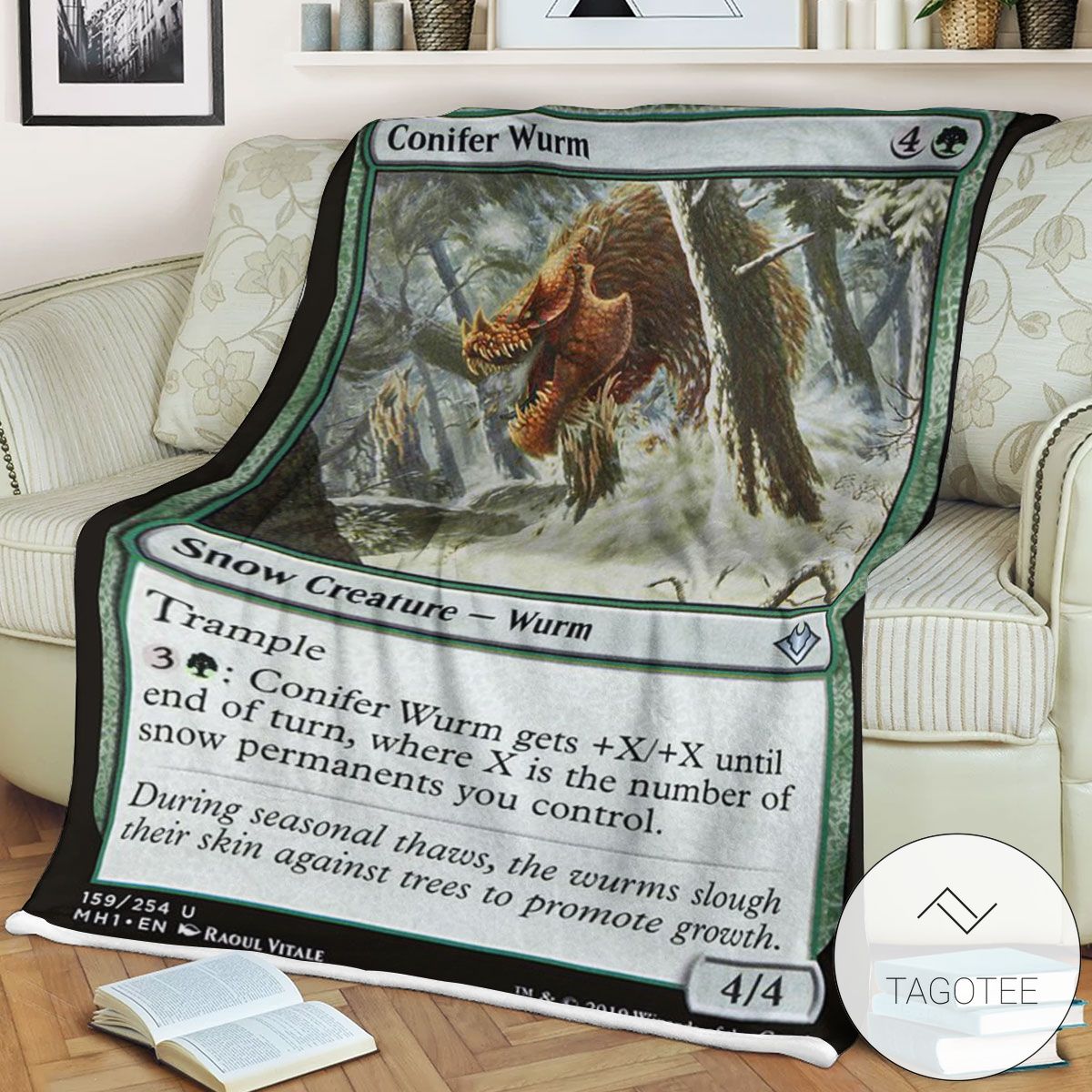 Mh1 159 Conifer Wurm Mtg Game Magic The Gathering Blanket Mh1 159 Conifer Wurm Mtg Game Magic The Gathering Blanket