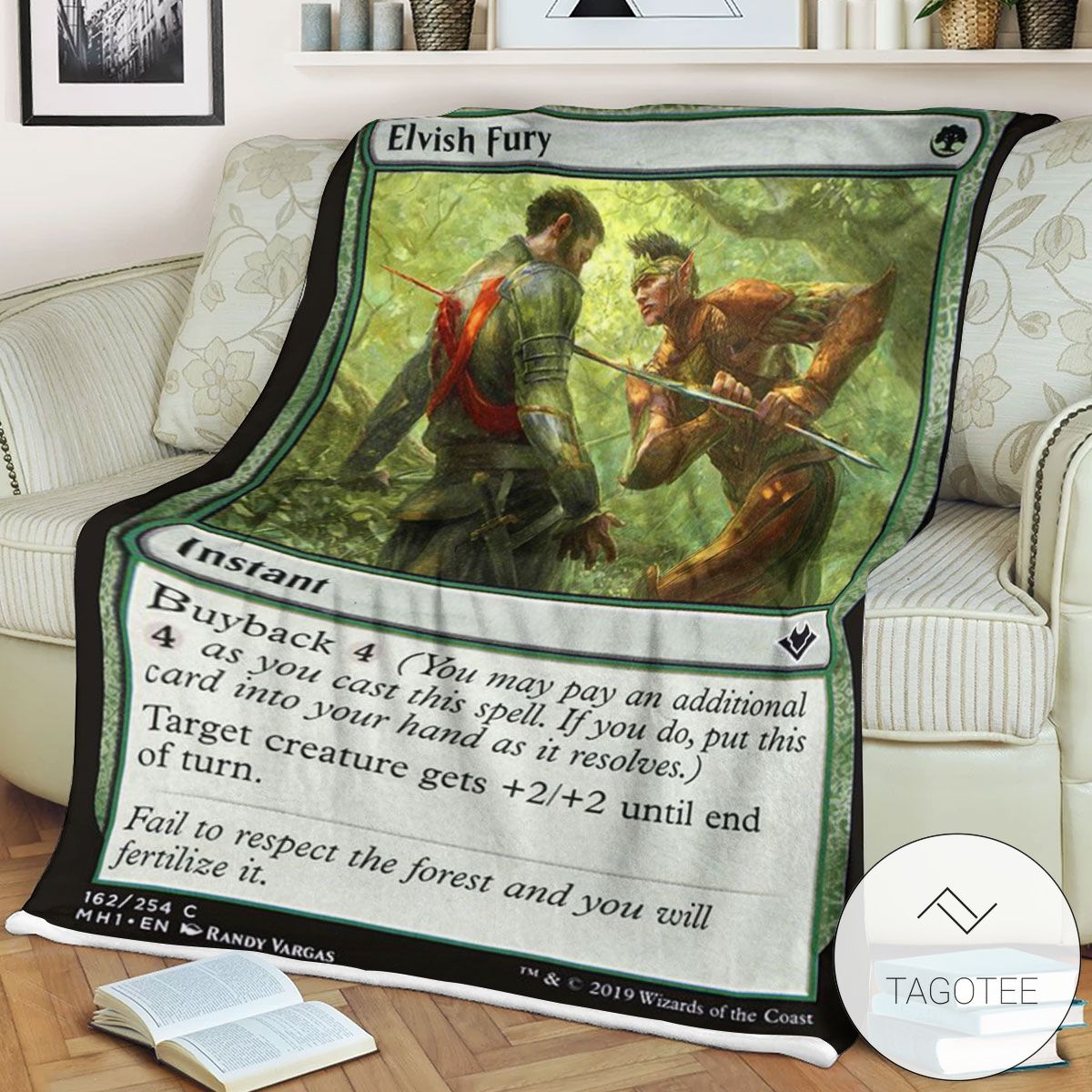 Mh1 162 Elvish Fury Mtg Game Magic The Gathering Blanket Mh1 162 Elvish Fury Mtg Game Magic The Gathering Blanket