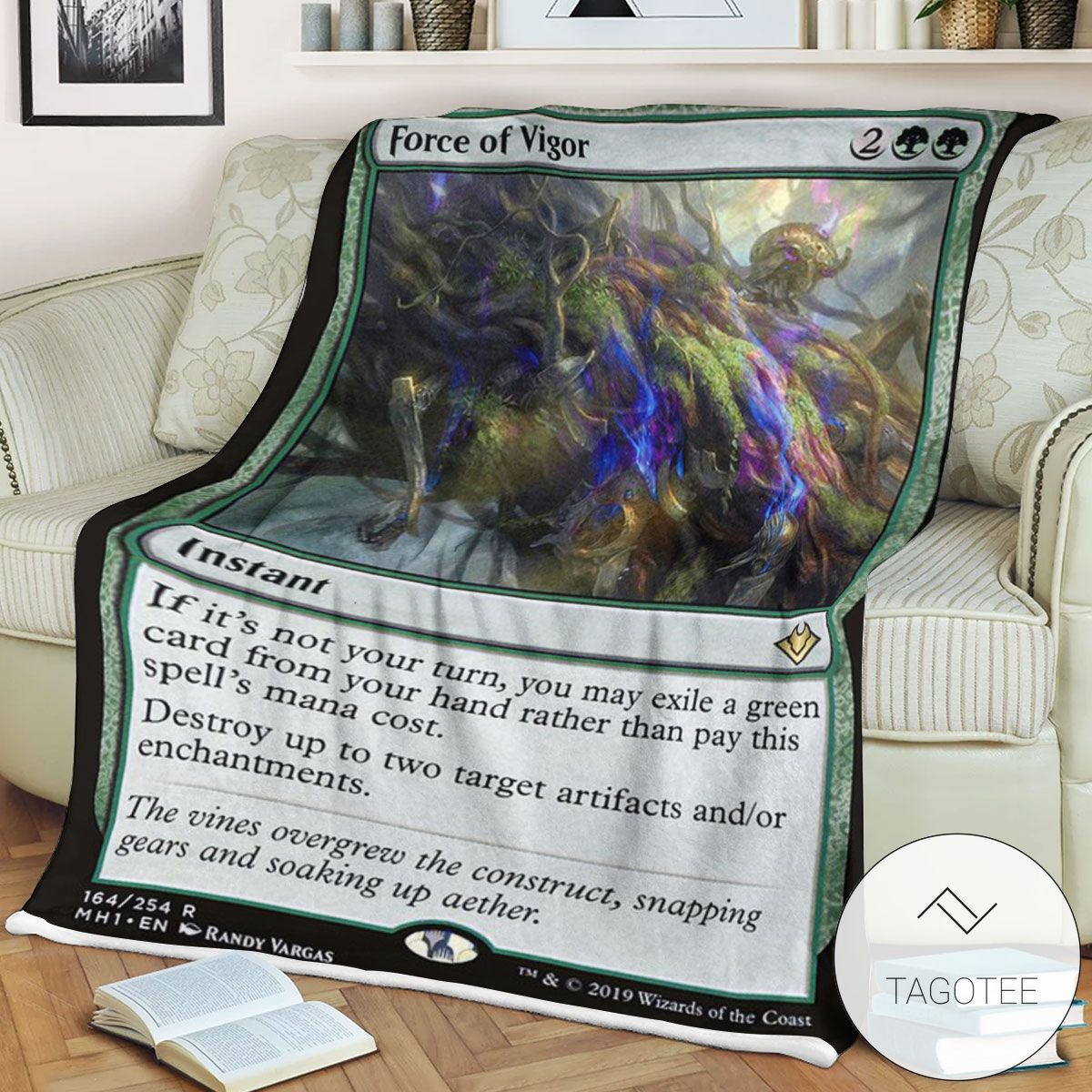 Mh1 164 Force Of Vigor Mtg Game Magic The Gathering Blanket Mh1 164 Force Of Vigor Mtg Game Magic The Gathering Blanket