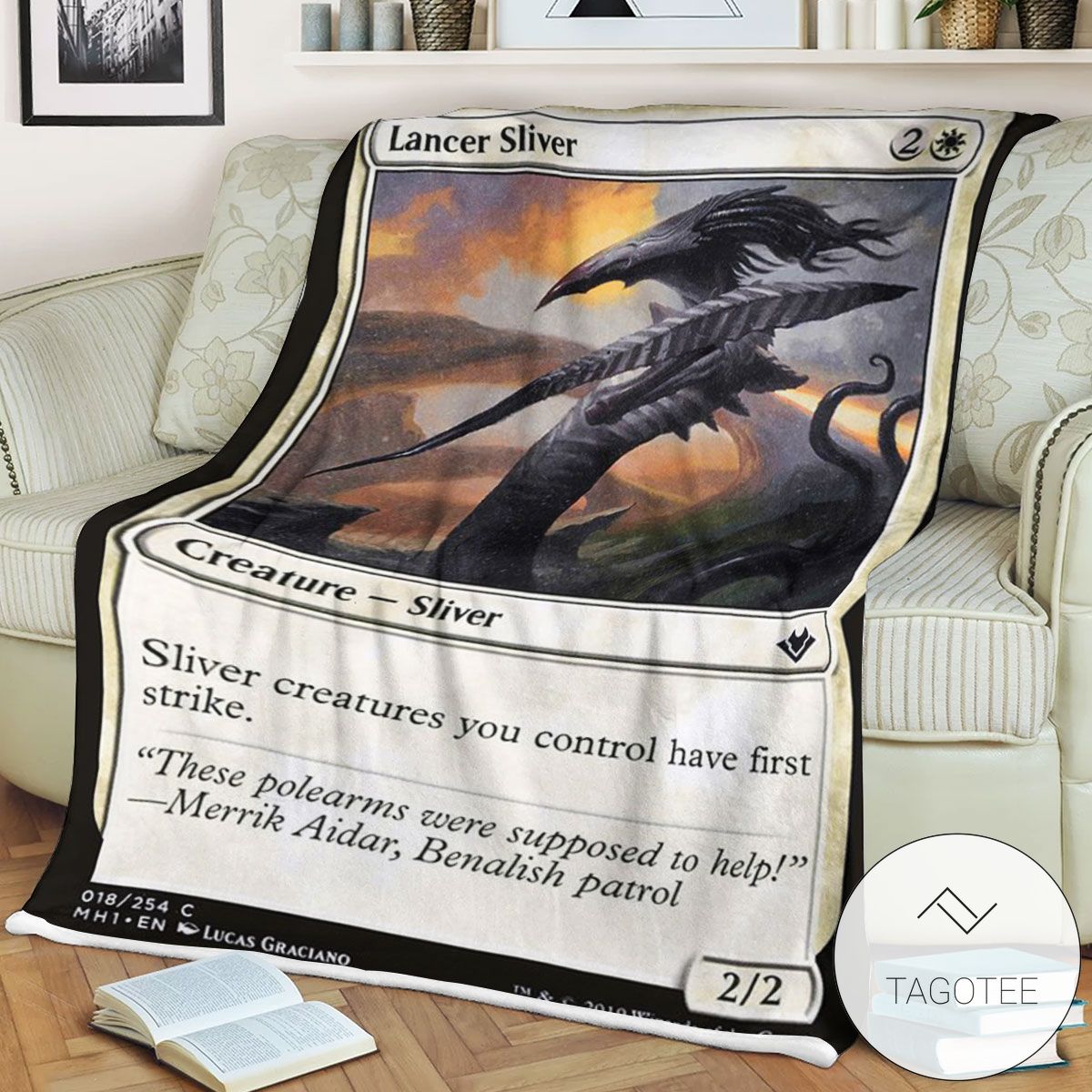 Mh1 18 Lancer Sliver Mtg Game Magic The Gathering Blanket Mh1 18 Lancer Sliver Mtg Game Magic The Gathering Blanket