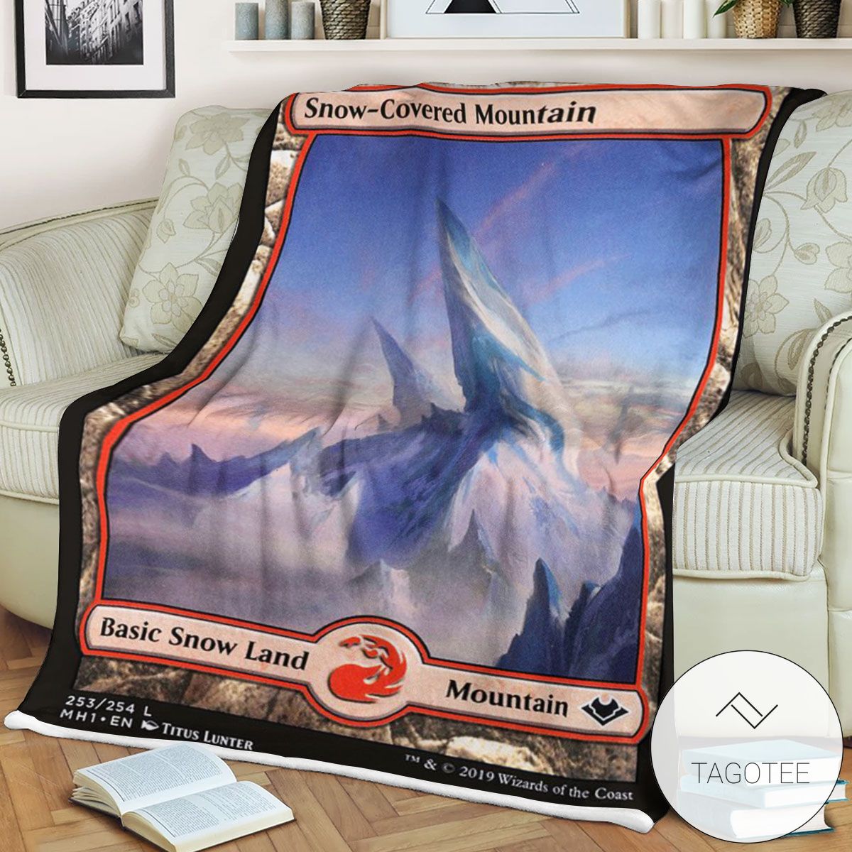 Mh1 253 Snow Covered Mountain Mtg Game Magic The Gathering Blanket Mh1 253 Snow Covered Mountain Mtg Game Magic The Gathering Blanket