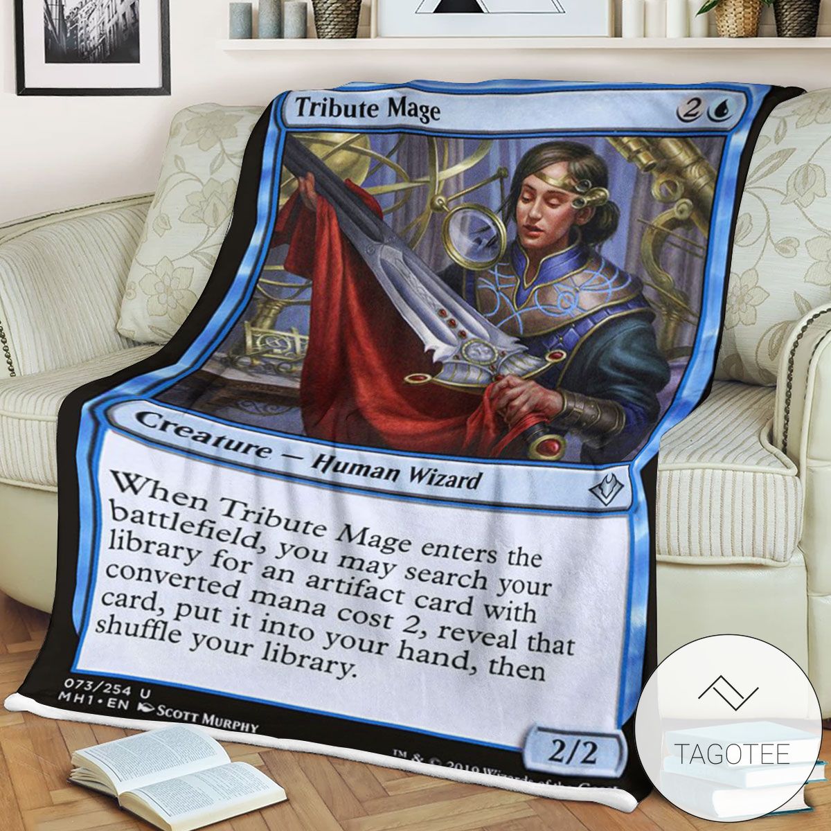 Mh1 73 Tribute Mage Mtg Game Magic The Gathering Blanket Mh1 73 Tribute Mage Mtg Game Magic The Gathering Blanket