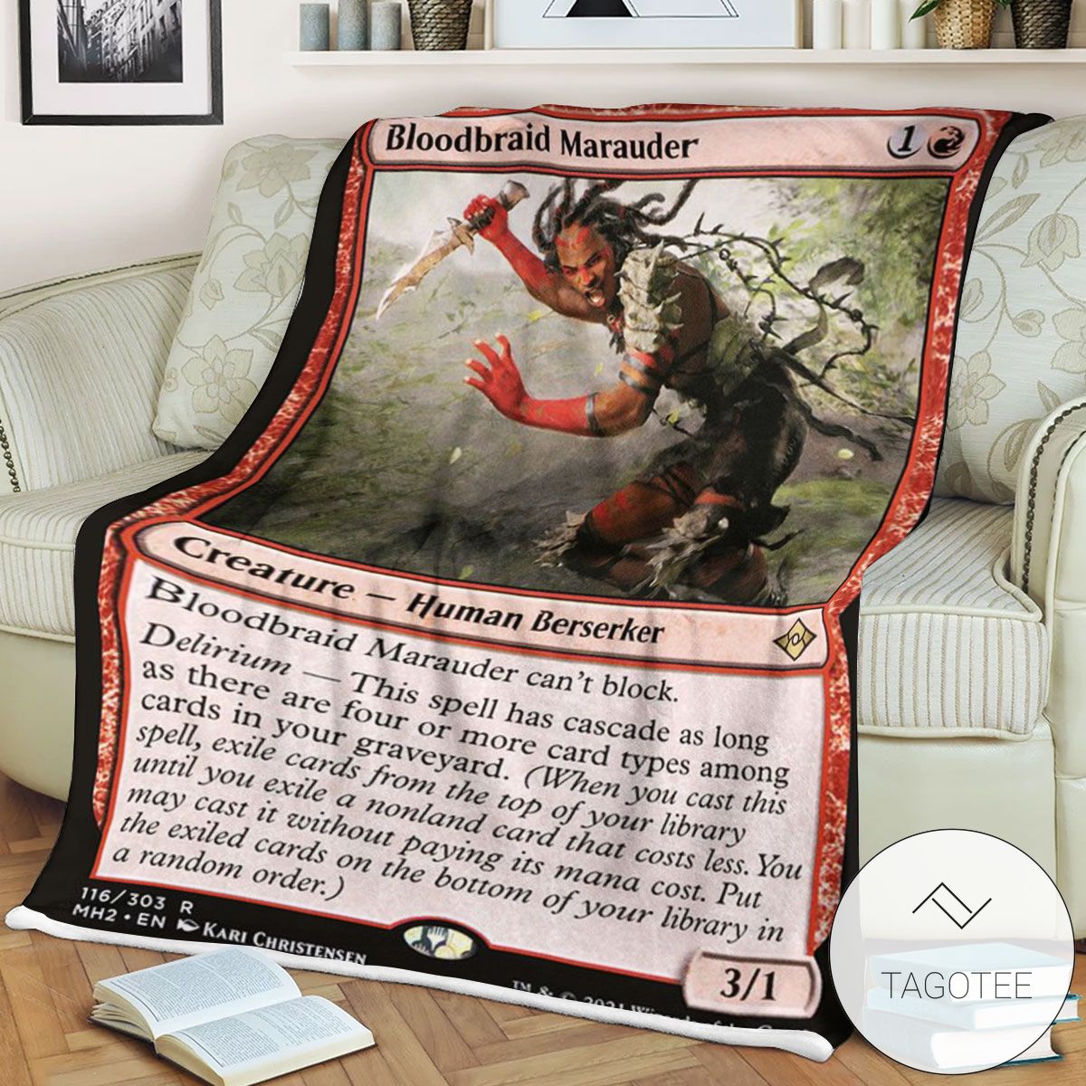 Mh2 116 Bloodbraid Marauder Mtg Game Magic The Gathering Blanket Mh2 116 Bloodbraid Marauder Mtg Game Magic The Gathering Blanket