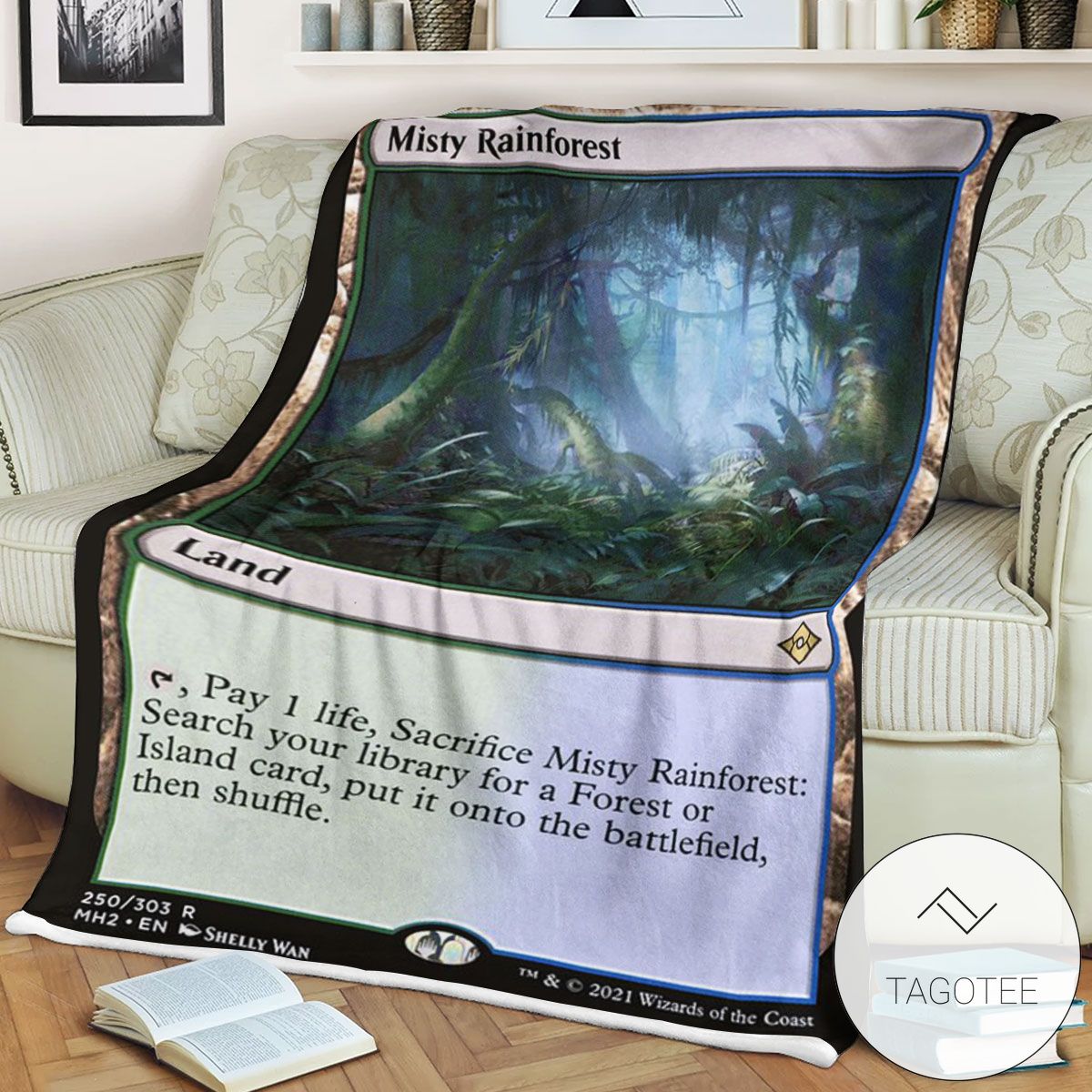 Mh2 250 Misty Rainforest Mtg Game Magic The Gathering Blanket Mh2 250 Misty Rainforest Mtg Game Magic The Gathering Blanket