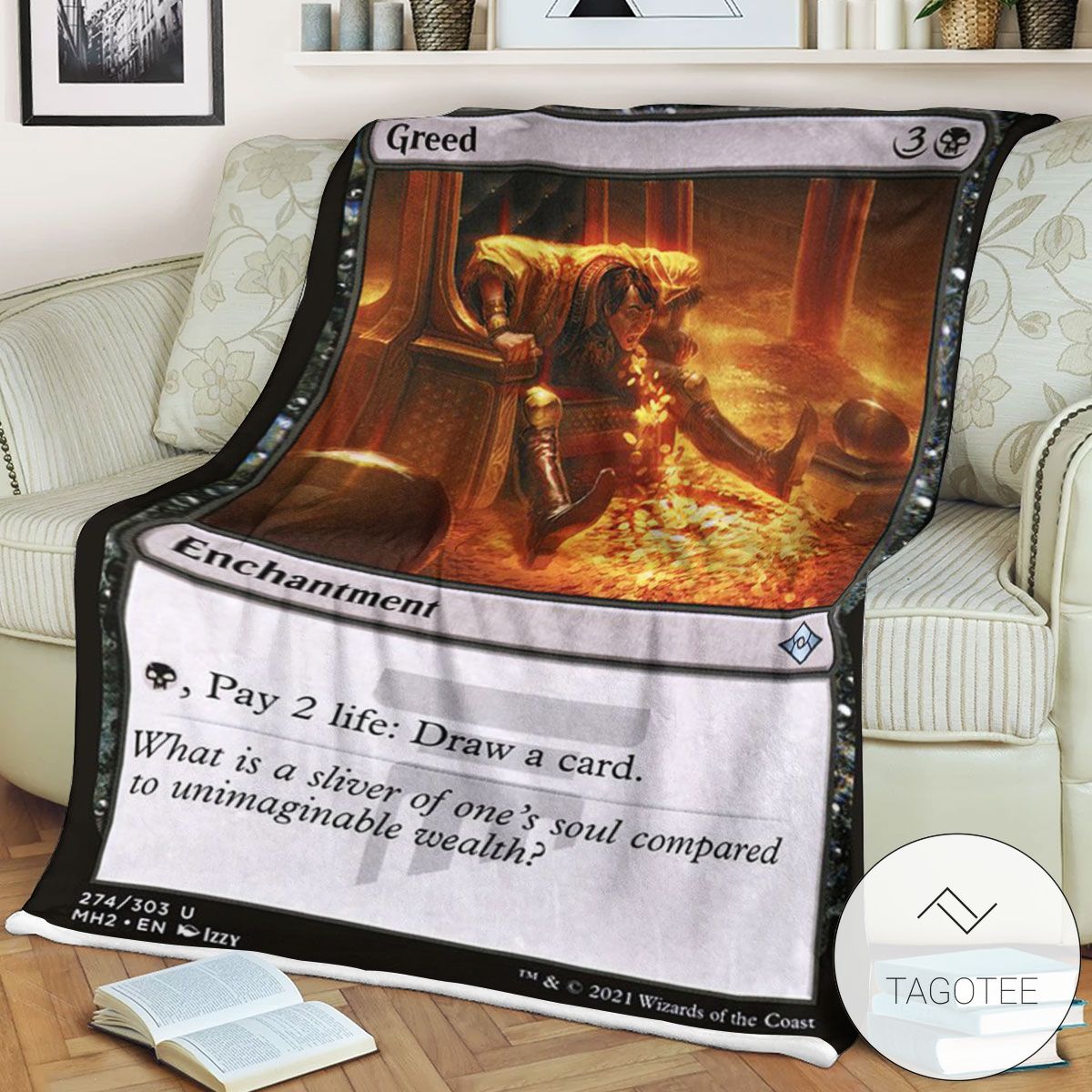 Mh2 274 Greed Mtg Game Magic The Gathering Blanket Mh2 274 Greed Mtg Game Magic The Gathering Blanket