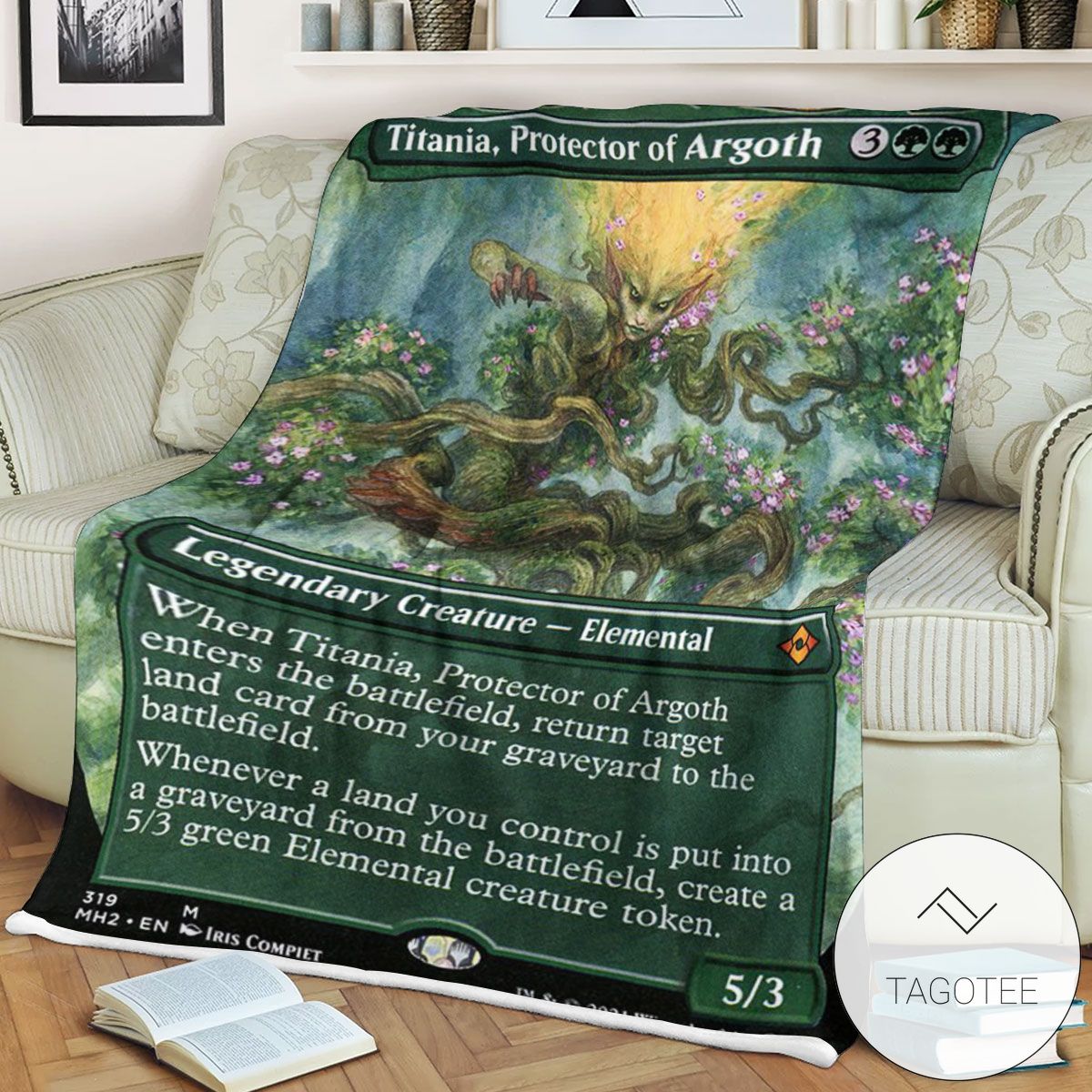 Mh2 319 Titania Protector Of Argoth Mtg Game Magic The Gathering Blanket Mh2 319 Titania Protector Of Argoth Mtg Game Magic The Gathering Blanket