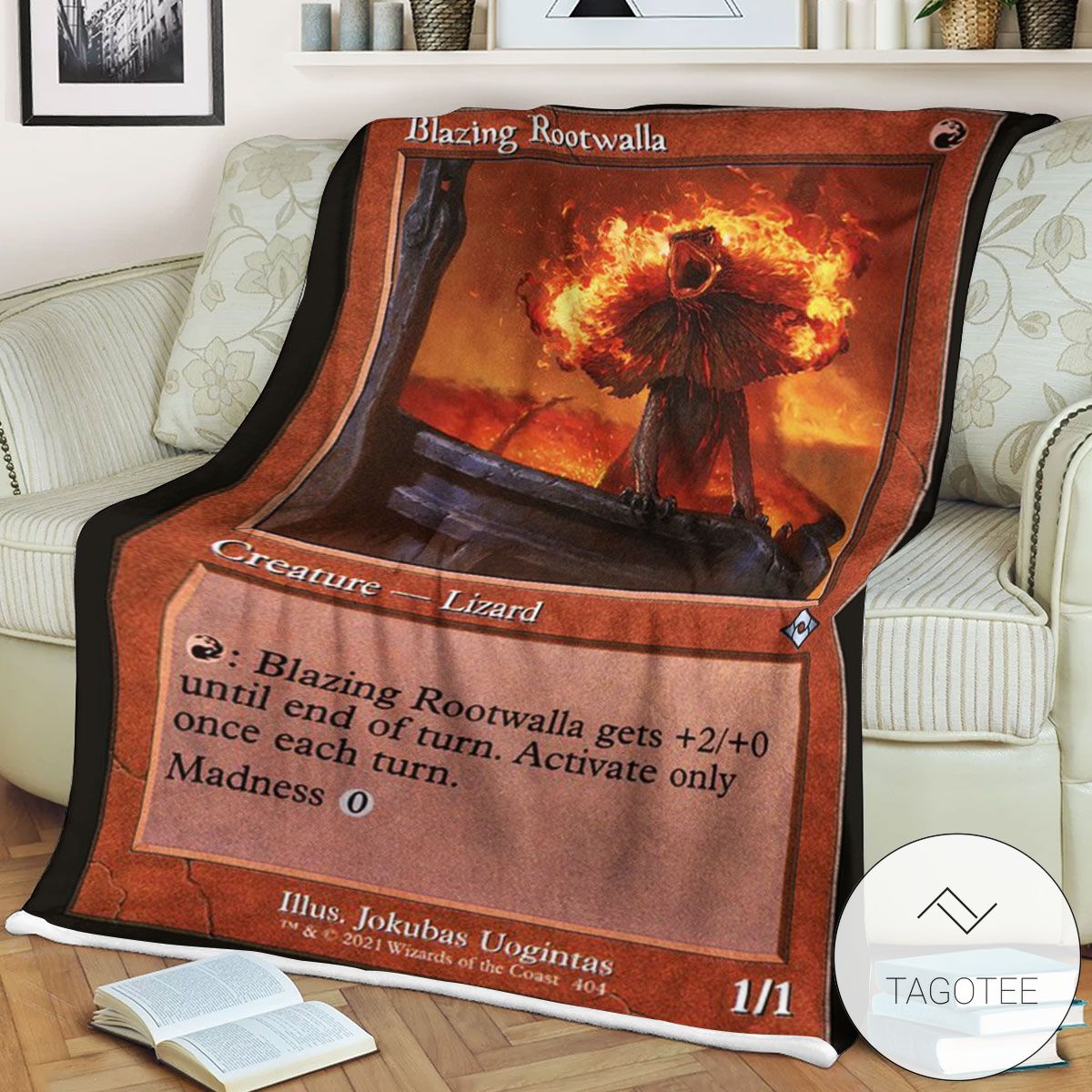 Mh2 404 Blazing Rootwalla Mtg Game Magic The Gathering Blanket Mh2 404 Blazing Rootwalla Mtg Game Magic The Gathering Blanket