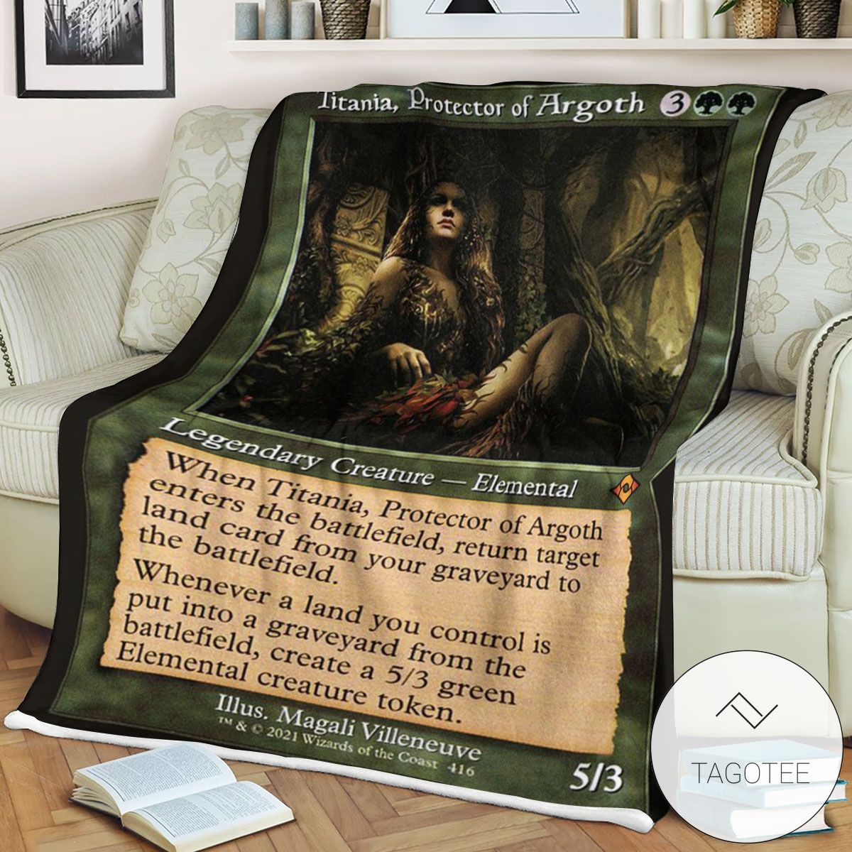 Mh2 416 Titania Protector Of Argoth Mtg Game Magic The Gathering Blanket Mh2 416 Titania Protector Of Argoth Mtg Game Magic The Gathering Blanket