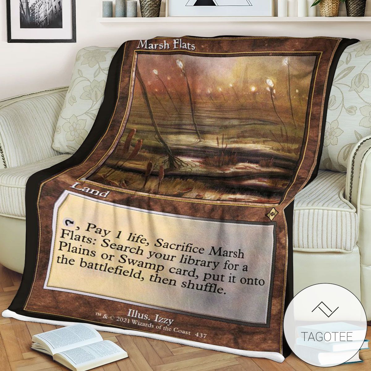 Mh2 437 Marsh Flats Mtg Game Magic The Gathering Blanket Mh2 437 Marsh Flats Mtg Game Magic The Gathering Blanket