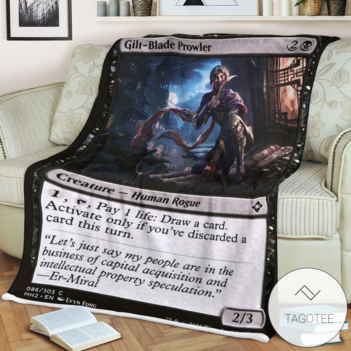 Mh2 86 Gilt Blade Prowler Mtg Game Magic The Gathering Blanket Mh2 86 Gilt Blade Prowler Mtg Game Magic The Gathering Blanket