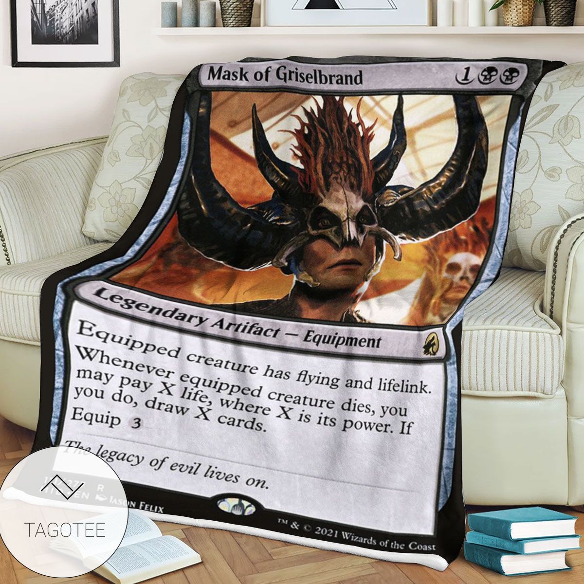 Mid 111 Mask Of Griselbrand Mtg Game Magic The Gathering Blanket Mid 111 Mask Of Griselbrand Mtg Game Magic The Gathering Blanket