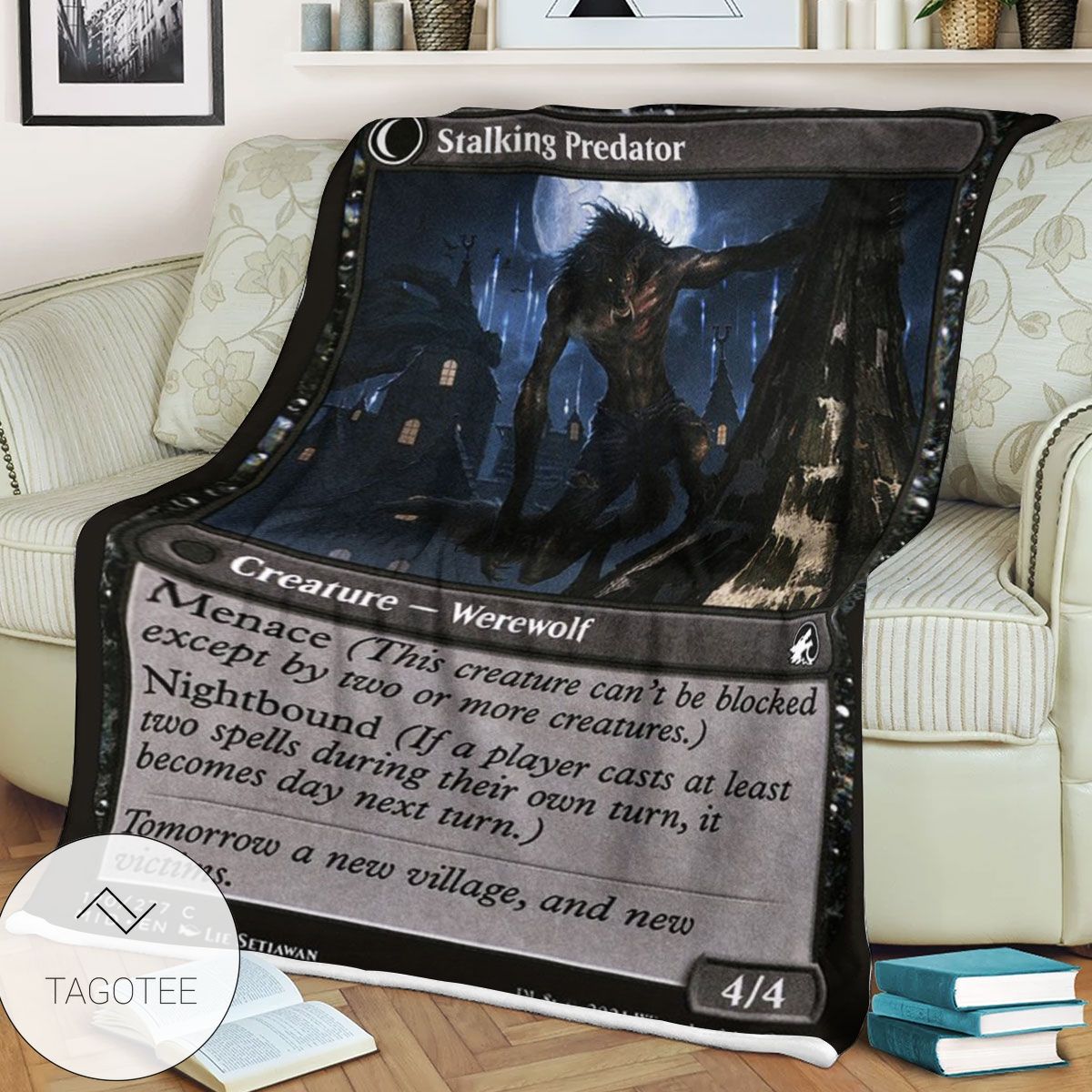 Mid 120 Stalking Predator Mtg Game Magic The Gathering Blanket Mid 120 Stalking Predator Mtg Game Magic The Gathering Blanket