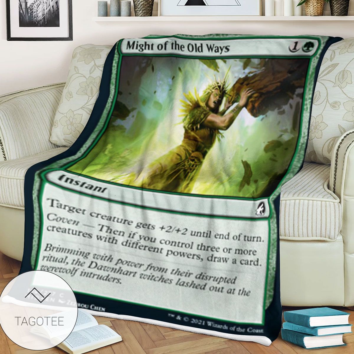 Mid 189 Might Of The Old Ways Mtg Game Magic The Gathering Blanket Mid 189 Might Of The Old Ways Mtg Game Magic The Gathering Blanket
