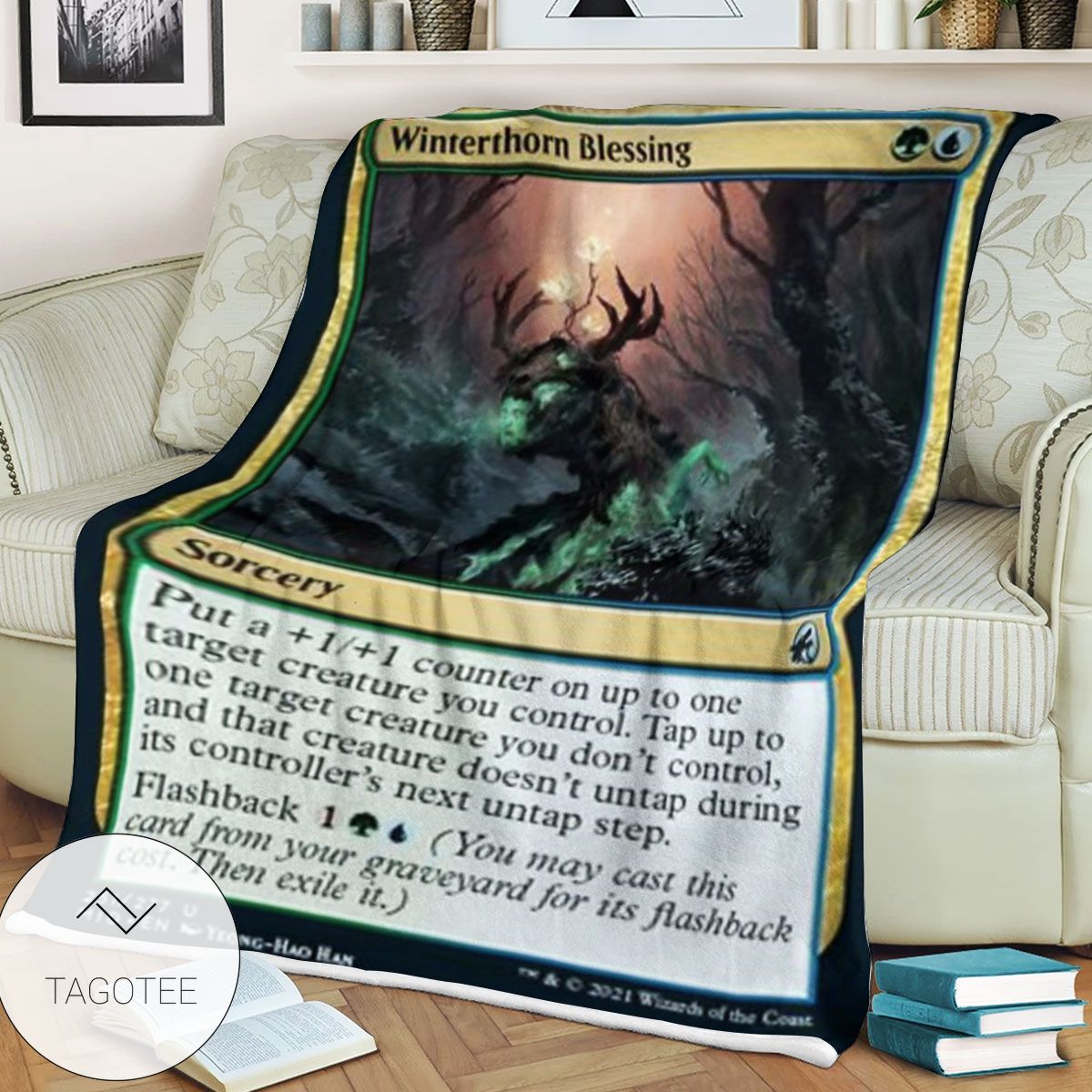 Mid 251 Winterthorn Blessing Mtg Game Magic The Gathering Blanket Mid 251 Winterthorn Blessing Mtg Game Magic The Gathering Blanket