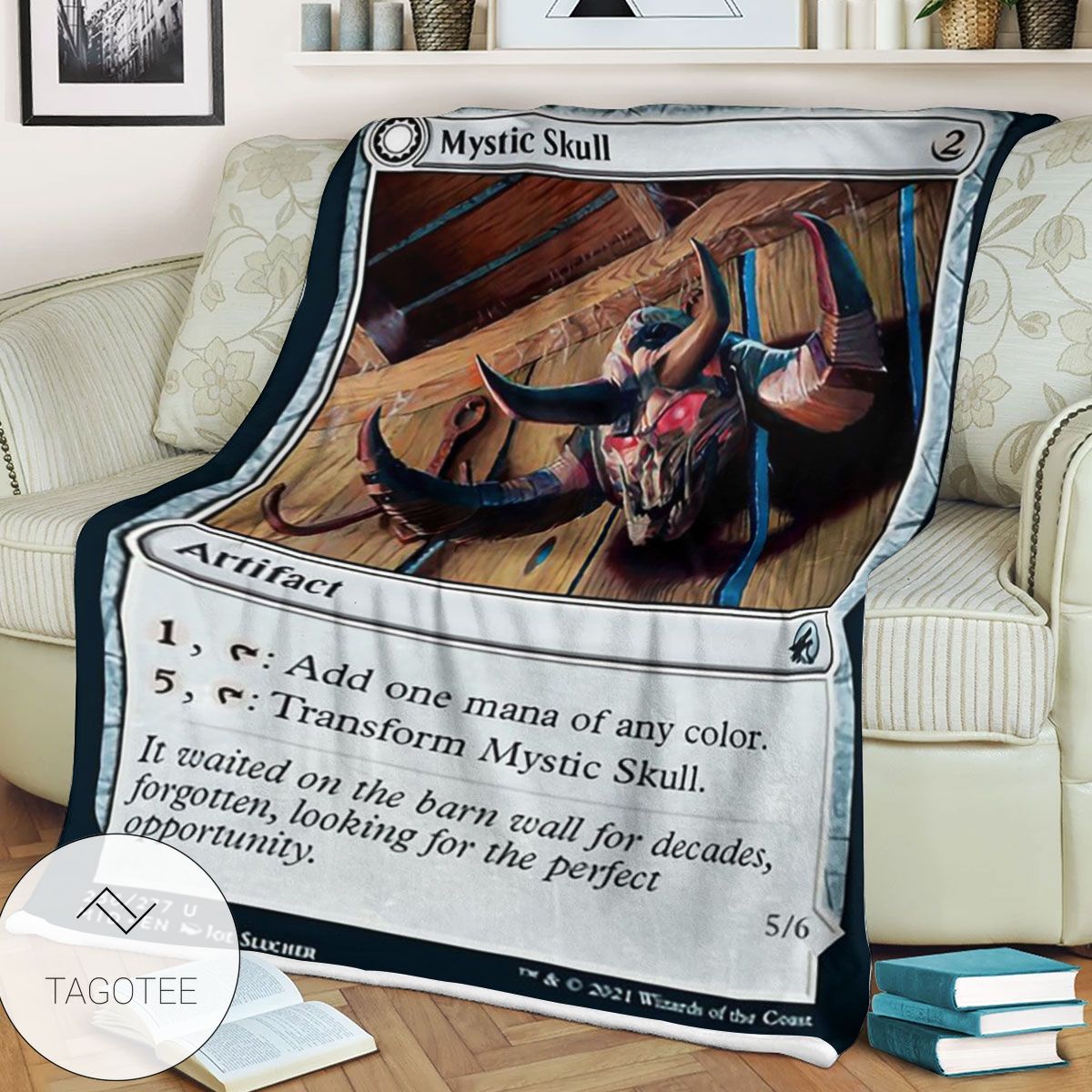 Mid 256 Mystic Skull Mtg Game Magic The Gathering Blanket Mid 256 Mystic Skull Mtg Game Magic The Gathering Blanket
