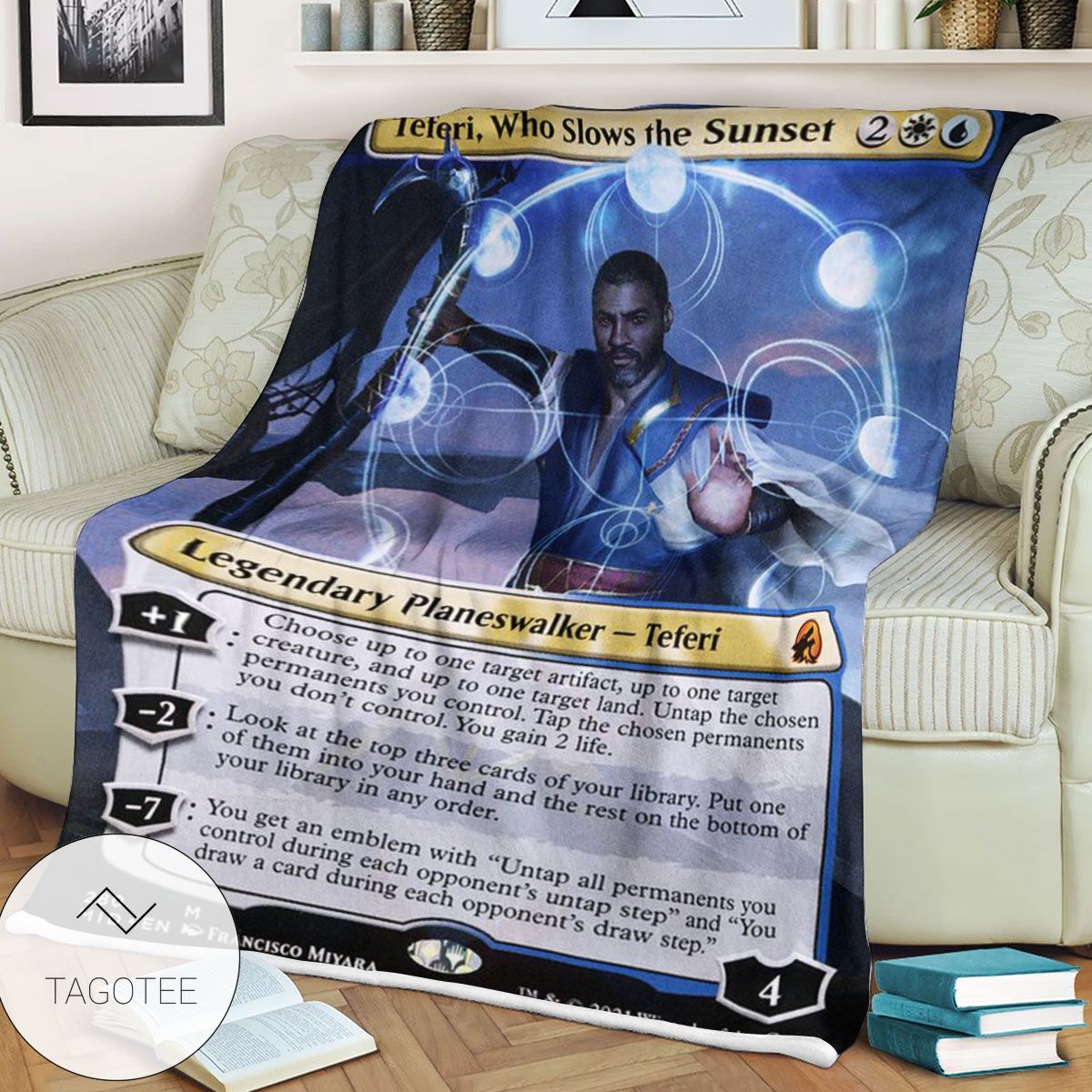 Mid 280 Teferi Who Slows The Sunset Mtg Game Magic The Gathering Blanket Mid 280 Teferi Who Slows The Sunset Mtg Game Magic The Gathering Blanket