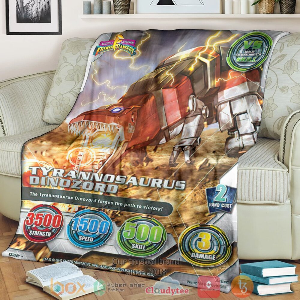 Mighty Morphin Power Rangers Tyrannosaurus Dinozord Custom Soft Blanket Mighty Morphin Power Rangers Tyrannosaurus Dinozord Custom Soft Blanket