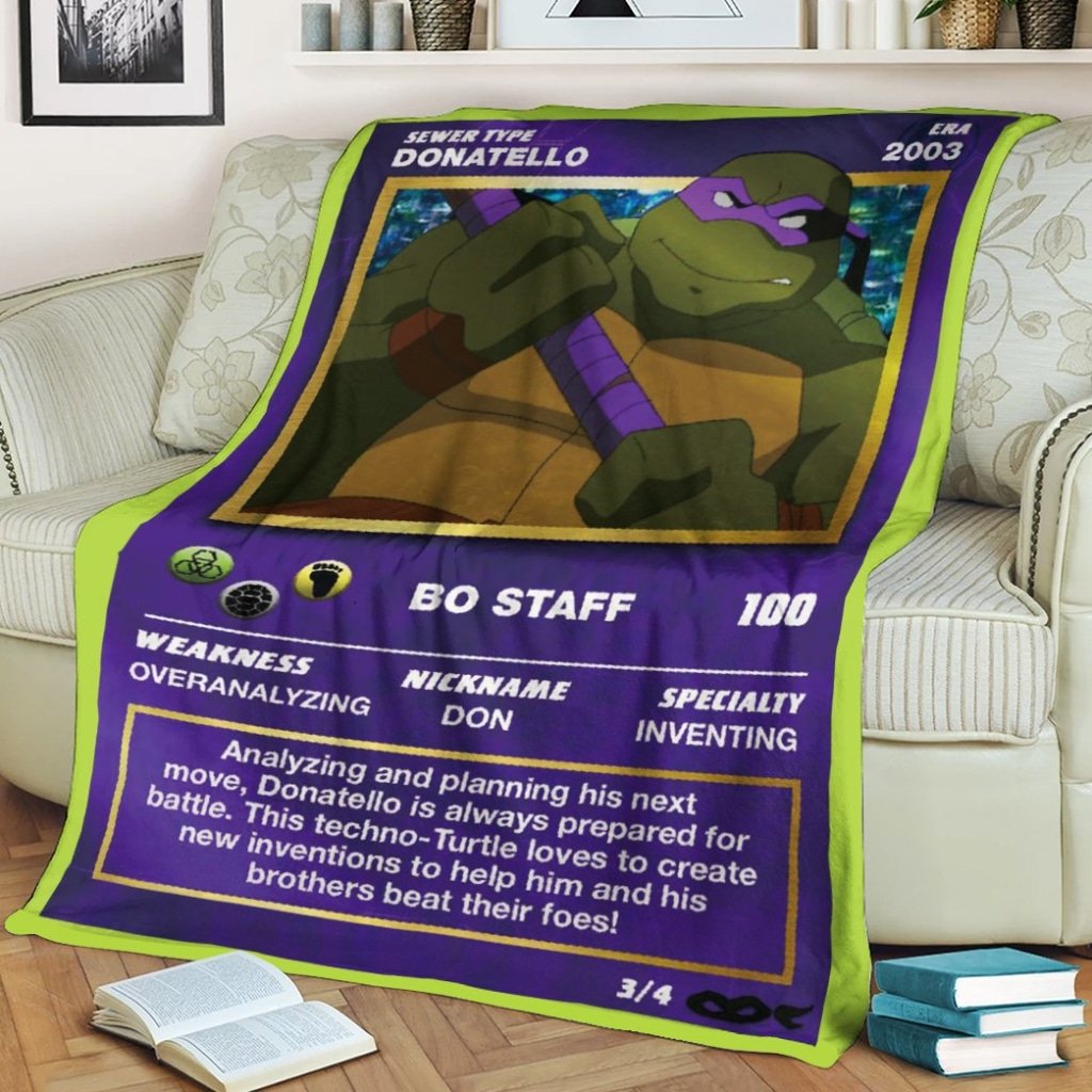 Movie Tmnt Donatello Card Custom Soft Blanket Movie Tmnt Donatello Card Custom Soft Blanket