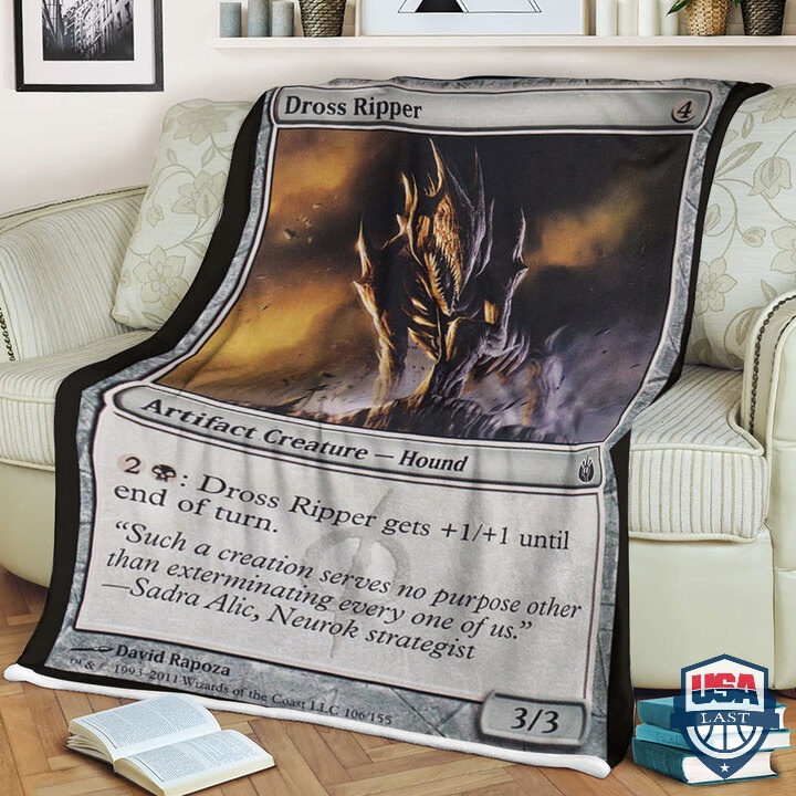 Mtg Card Game Dross Ripper Fleece Blanket Mtg Card Game Dross Ripper Fleece Blanket