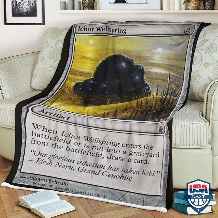 Mtg Card Game Ichor Wellspring Fleece Blanket Mtg Card Game Ichor Wellspring Fleece Blanket