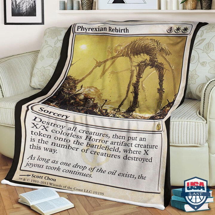 Mtg Game Mbs Phyrexian Rebirth Fleece Blanket Mtg Game Mbs Phyrexian Rebirth Fleece Blanket