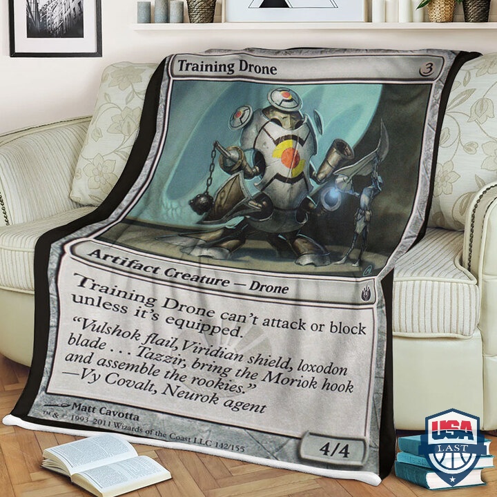 Mtg Game Mbs Training Drone Card Fleece Blanket Mtg Game Mbs Training Drone Card Fleece Blanket