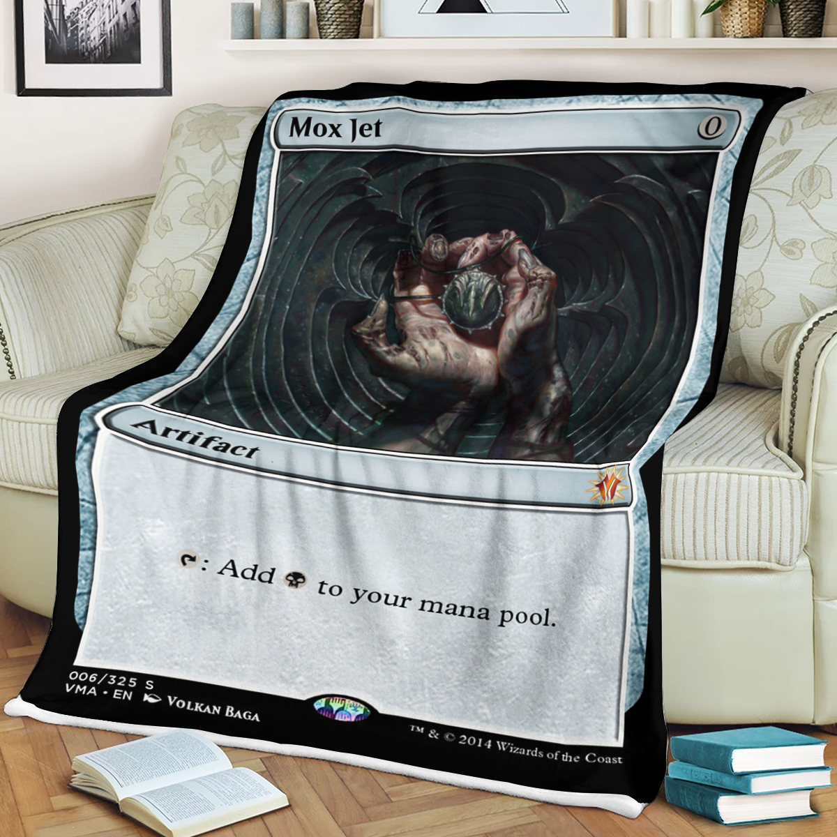 Mtg Magic The Gathering Mox Jet Blanket Mtg Magic The Gathering Mox Jet Blanket