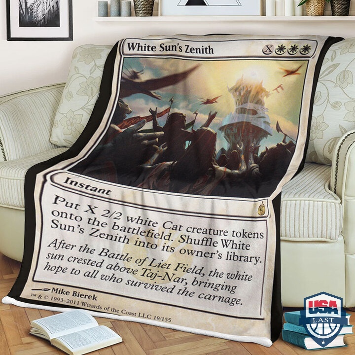 Mtg Magic The Gathering White Sun S Zenith Fleece Blanket Mtg Magic The Gathering White Sun S Zenith Fleece Blanket