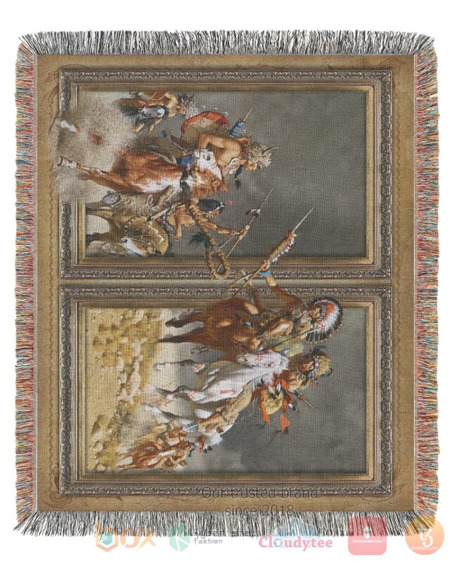 Native American War Pattern Blanket Native American War Pattern Blanket