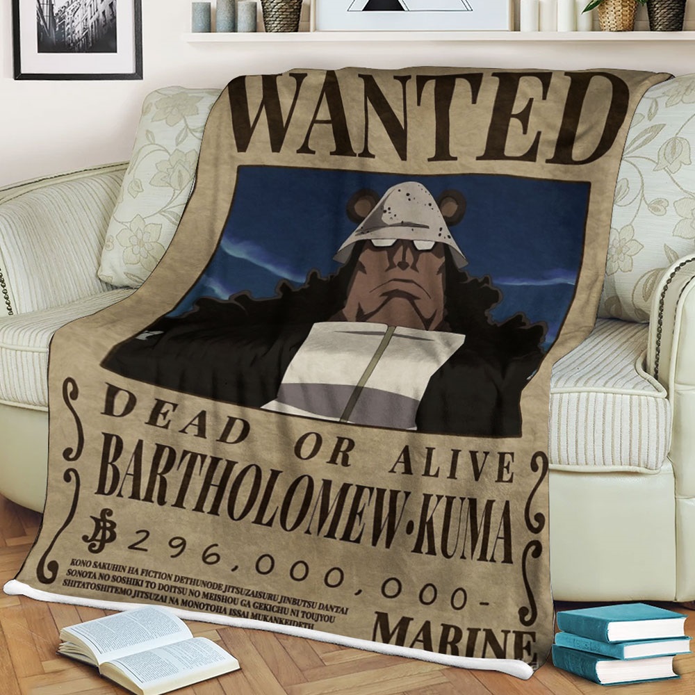 One Piece Bartholomew Kuma Blanket One Piece Bartholomew Kuma Blanket