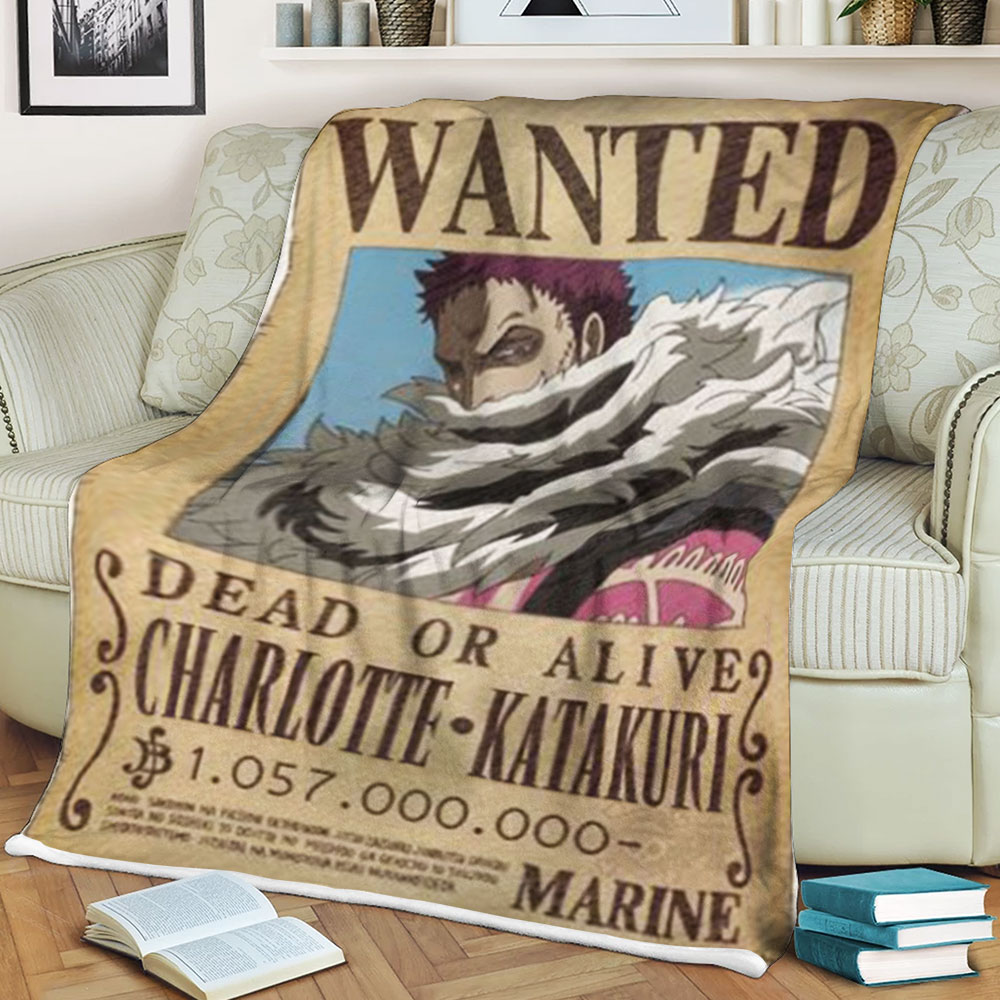 One Piece Wanted Dead Or Alive Charlotte Katakuri Blanket One Piece Wanted Dead Or Alive Charlotte Katakuri Blanket