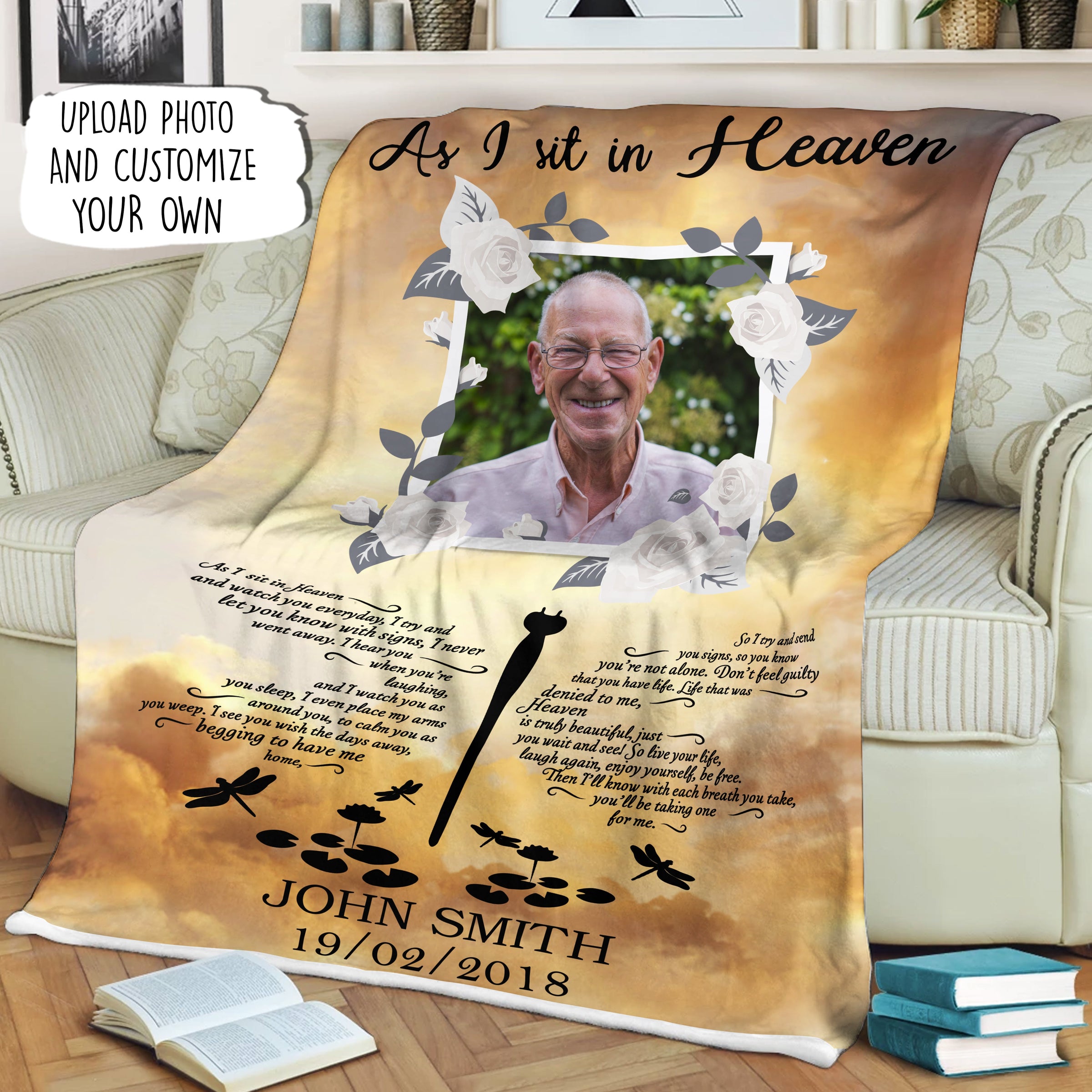 Personalized As I Sit In The Heaven And I Watch You Everyday Blanket 3 Personalized As I Sit In The Heaven And I Watch You Everyday Blanket 3