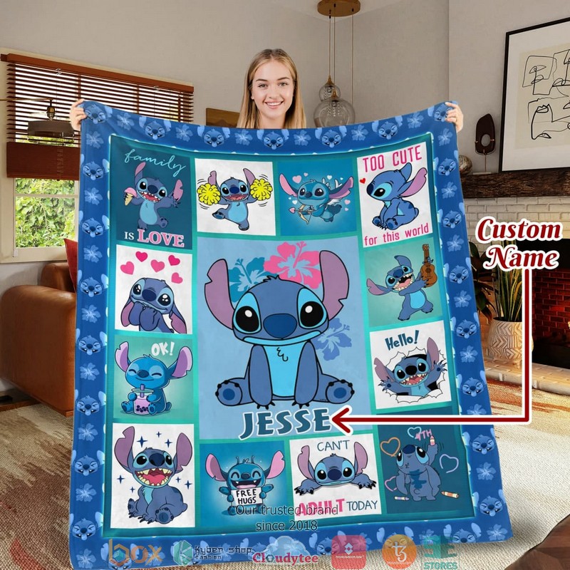 Personalized Stitch Ohana Means Family Lilo And Stitch Blanket Personalized Stitch Ohana Means Family Lilo And Stitch Blanket