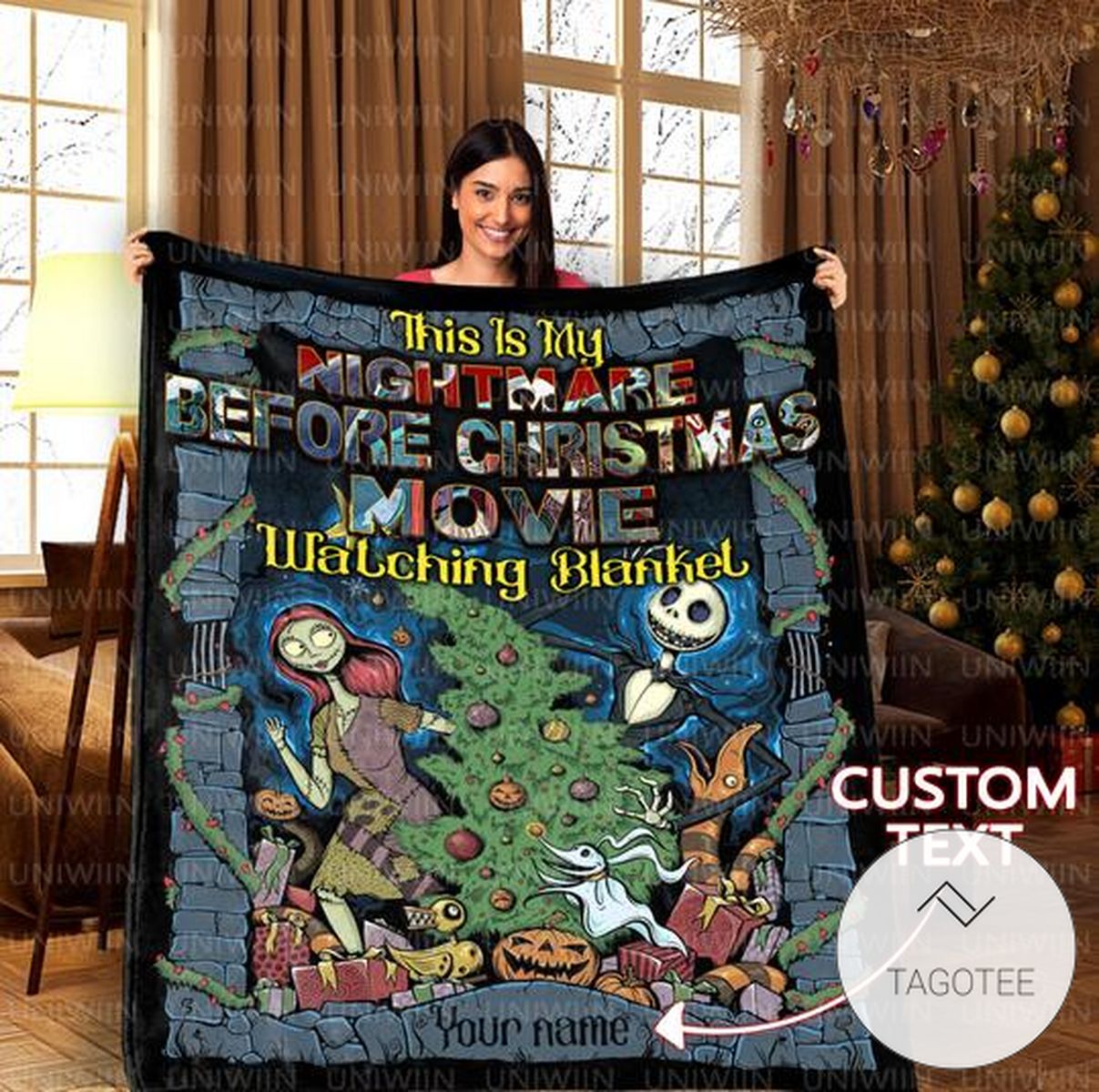 Personalized This Is My Nightmare Before Christmas Movie Watching Blanket Personalized This Is My Nightmare Before Christmas Movie Watching Blanket
