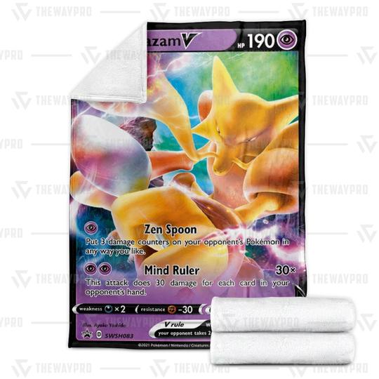 Pokemon Alakazam V Soft Blanket Pokemon Alakazam V Soft Blanket