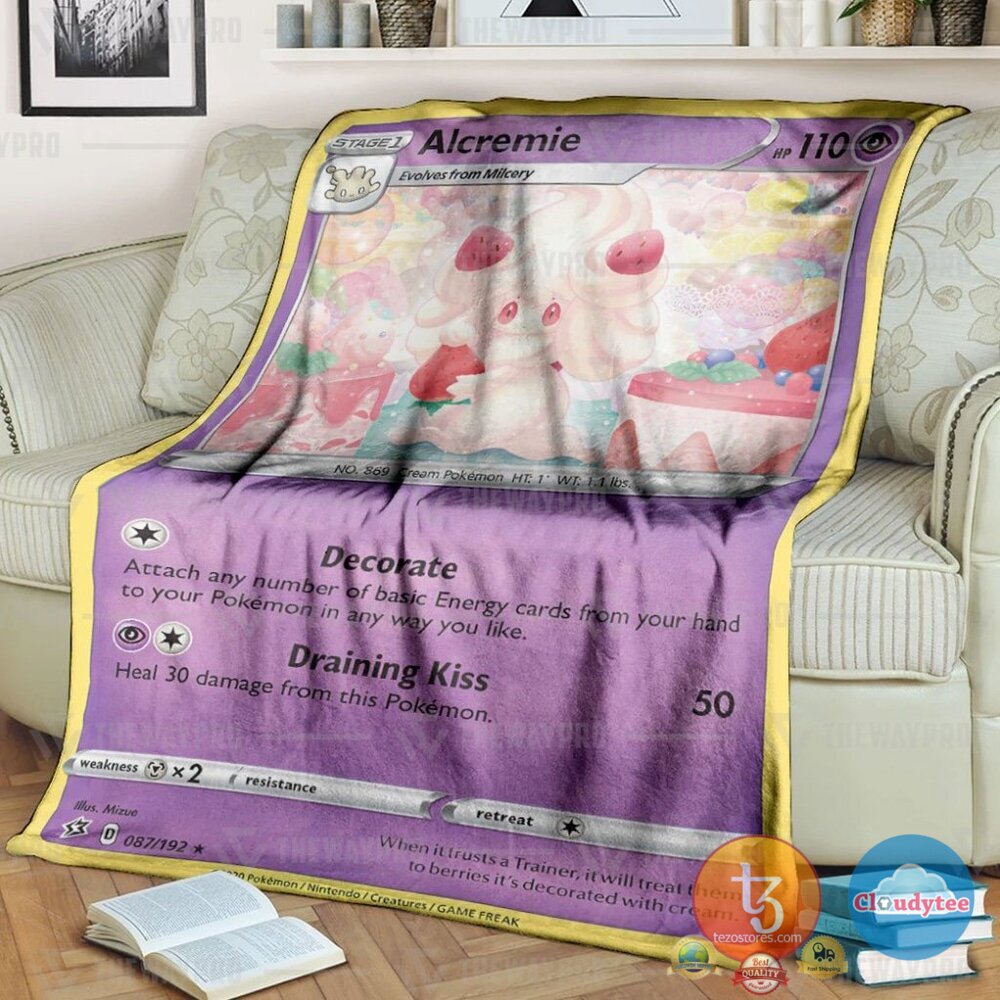Pokemon Alcremie Rebel Clash Blanket Pokemon Alcremie Rebel Clash Blanket