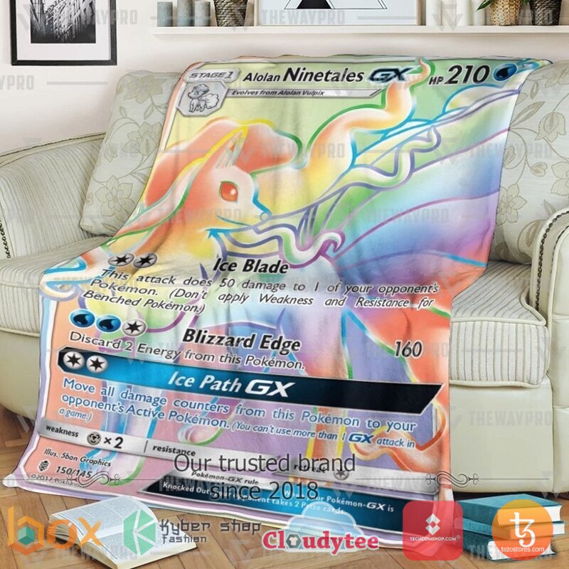 Pokemon Alolan Ninetales Gx Guardians Rising Blanket 2 Pokemon Alolan Ninetales Gx Guardians Rising Blanket 2