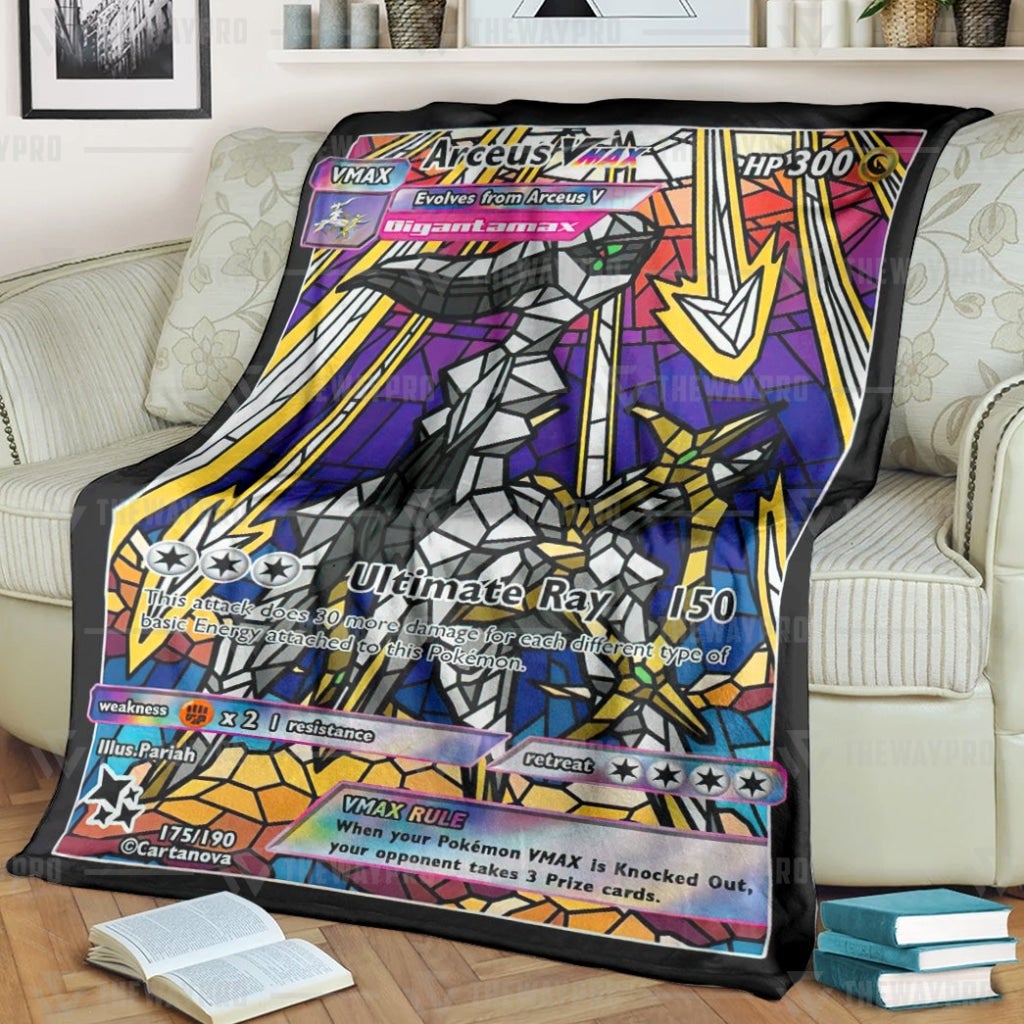 Pokemon Arceus Hybrid Vmax Stain Glass Blanket Pokemon Arceus Hybrid Vmax Stain Glass Blanket