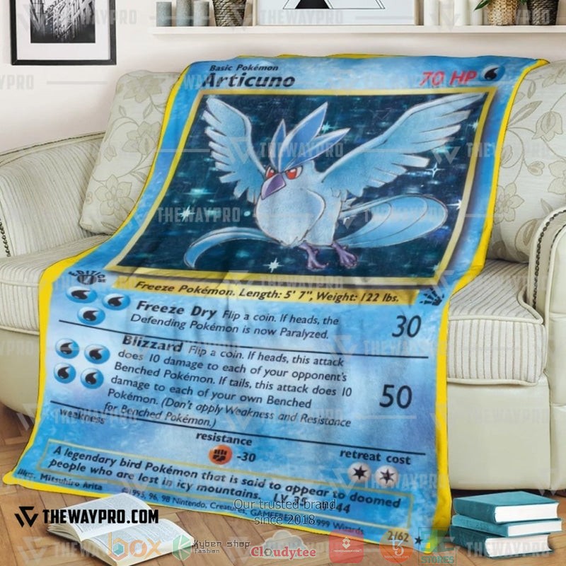 Pokemon Articuno Soft Blanket Pokemon Articuno Soft Blanket
