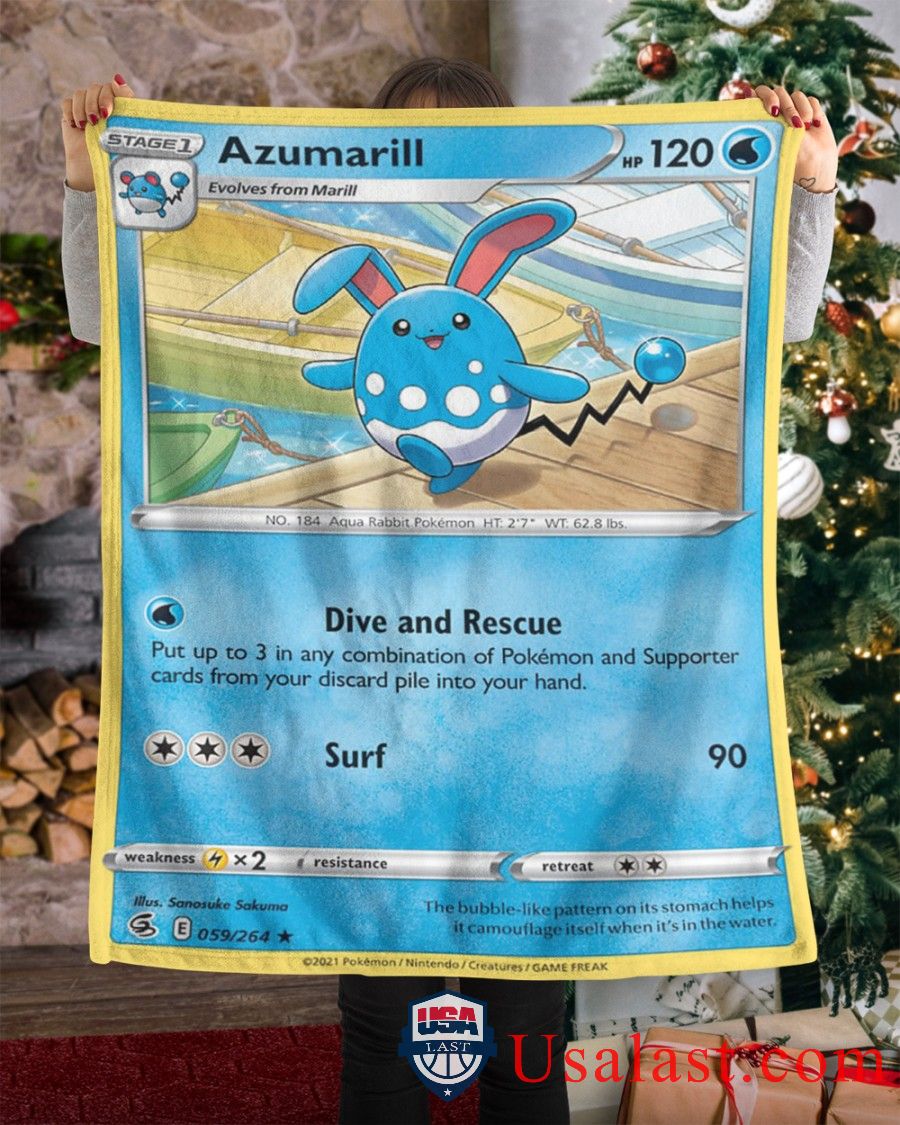 Pokemon Azumarill Fusion Strike Blanket Pokemon Azumarill Fusion Strike Blanket