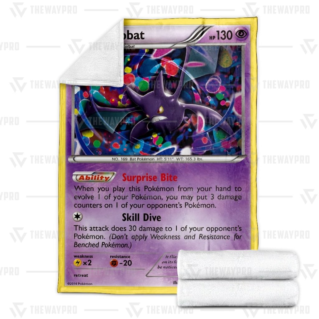 Pokemon Basic Crobat Soft Blanket Pokemon Basic Crobat Soft Blanket
