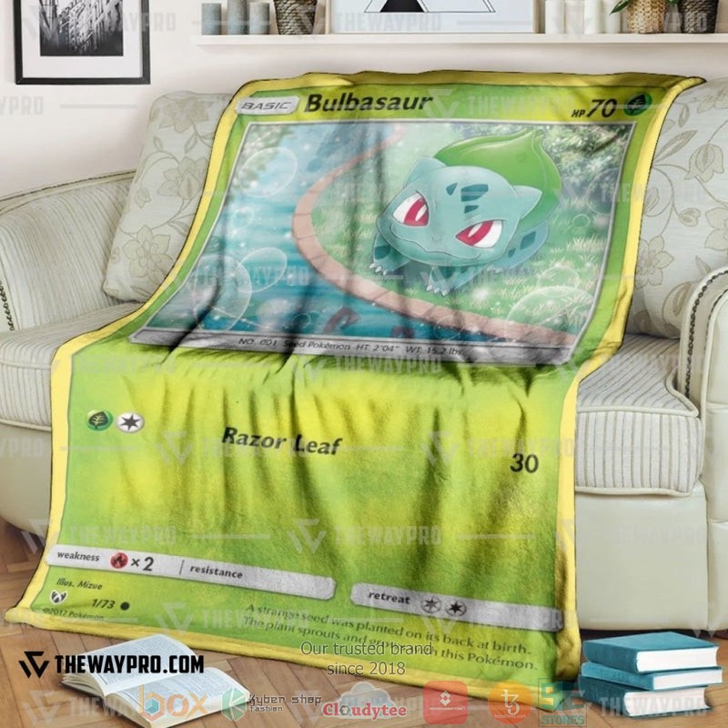 Pokemon Bulbasaur Shining Legends Soft Blanket Pokemon Bulbasaur Shining Legends Soft Blanket