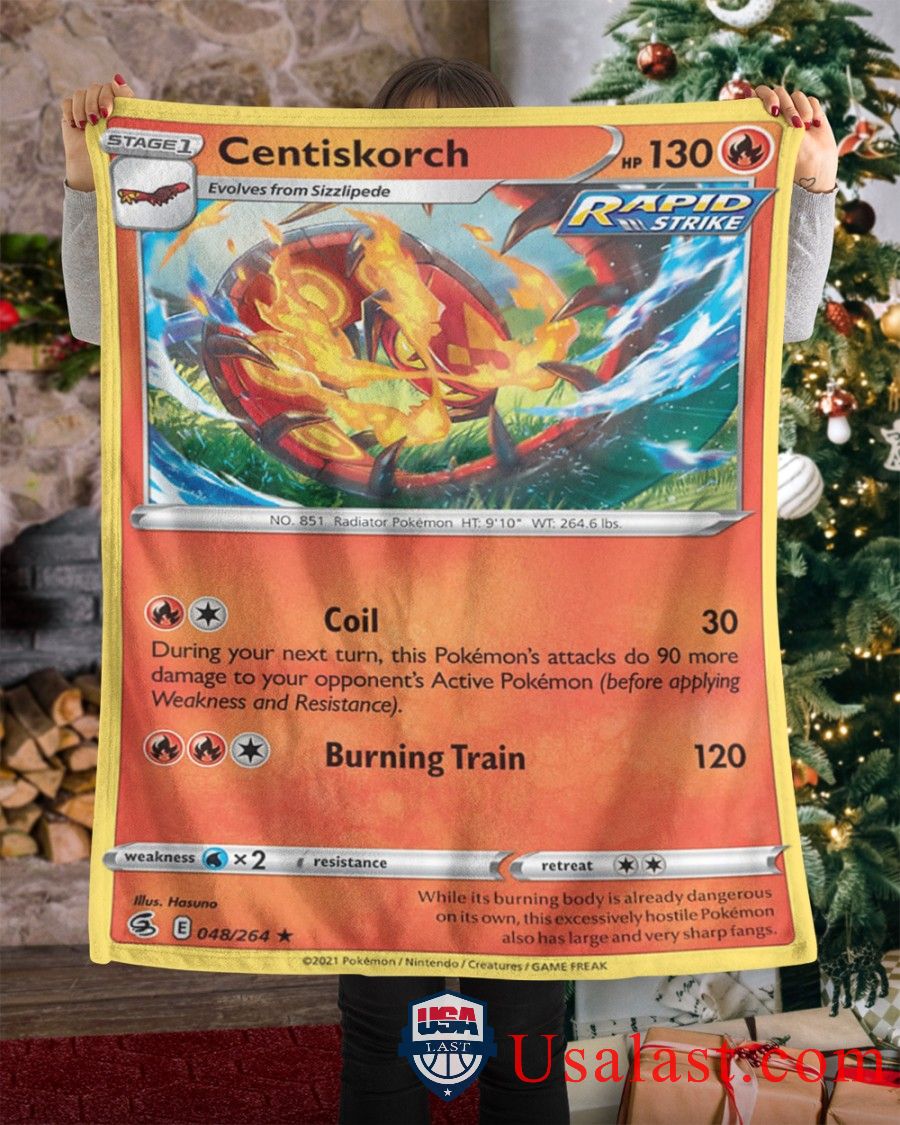 Pokemon Centiskorch Rapid Strike Blanket Pokemon Centiskorch Rapid Strike Blanket