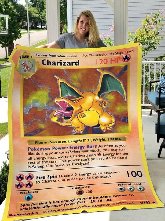Pokemon Charizard Blanket Pokemon Charizard Blanket