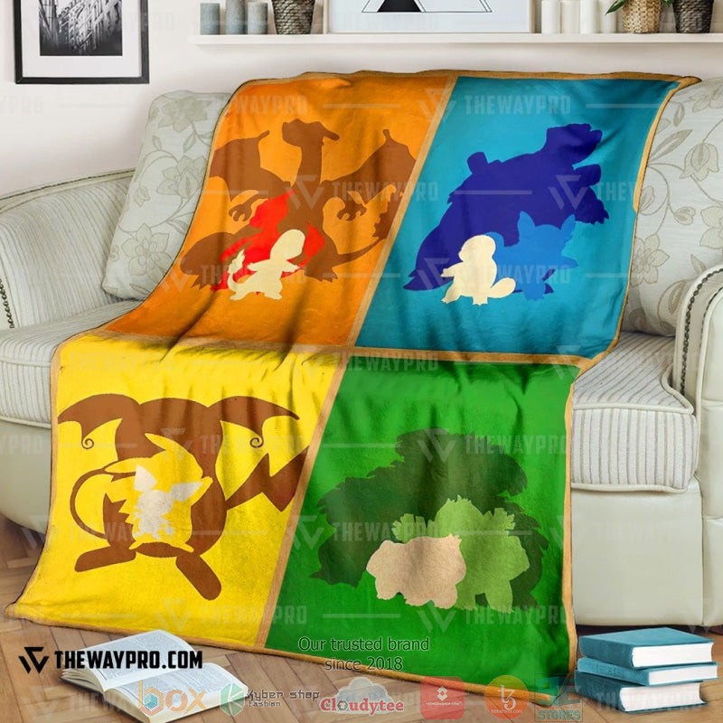 Pokemon Charizard Pikachu Blastoise Venusaur Soft Blanket Pokemon Charizard Pikachu Blastoise Venusaur Soft Blanket