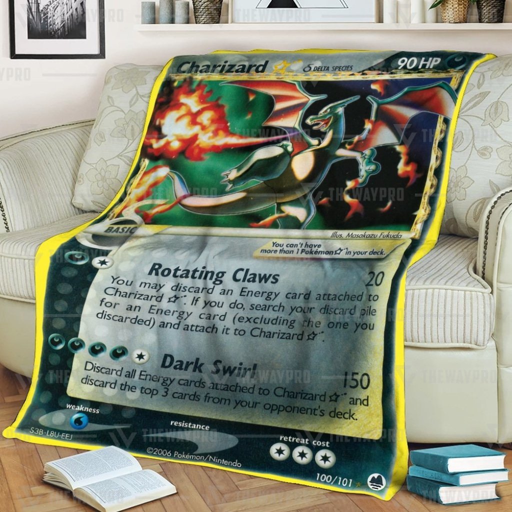 Pokemon Charizard Star Gold Star Dragon Frontiers Blanket Pokemon Charizard Star Gold Star Dragon Frontiers Blanket