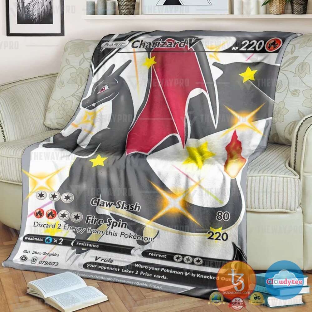 Pokemon Charizard V Blanket Pokemon Charizard V Blanket