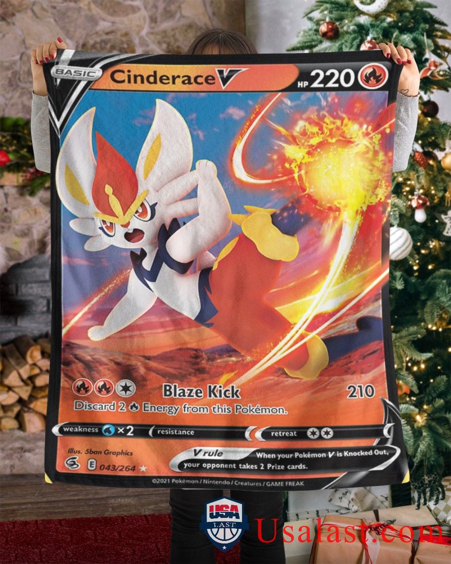 Pokemon Cinderace V Fusion Strike Blanket Pokemon Cinderace V Fusion Strike Blanket