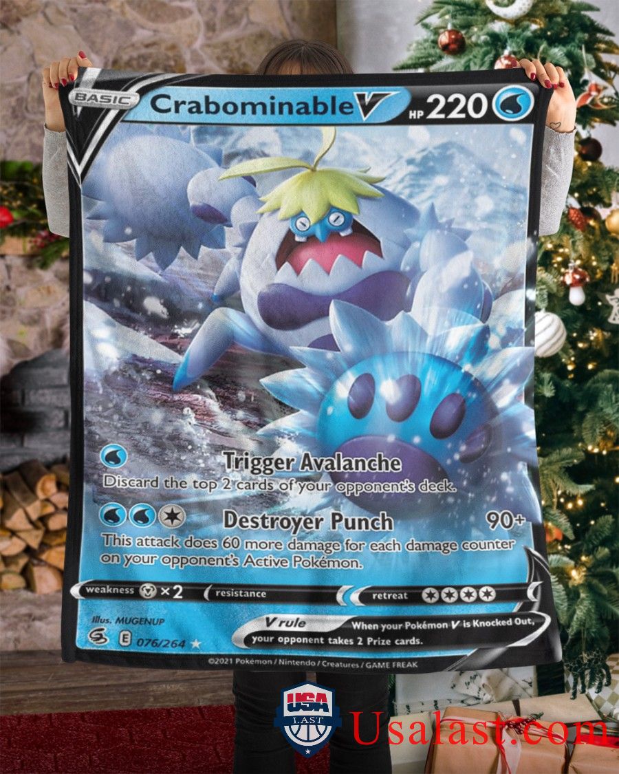 Pokemon Crabominable Fusion Strike Blanket Pokemon Crabominable Fusion Strike Blanket